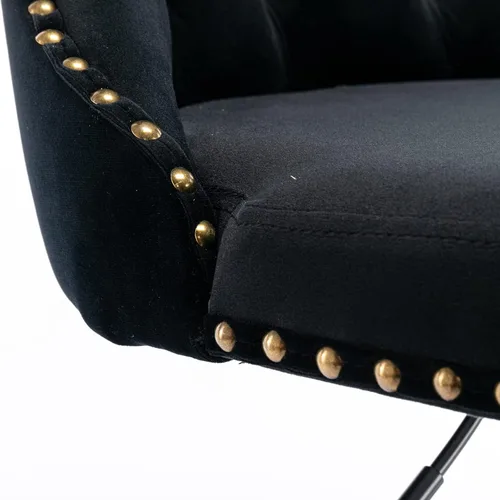 Vista 6 de LKTART Juego de 2 taburetes de bar giratorios con altura de asiento ajustable, taburetes de bar tapizados de terciopelo con base cromada