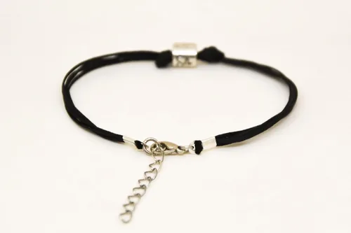 Vista 3 de Zodiac signs bracelet, Capricorn sign, black cord with silver sign charm, black cords, astrology bracelet, horoscope, spiritual jewelry