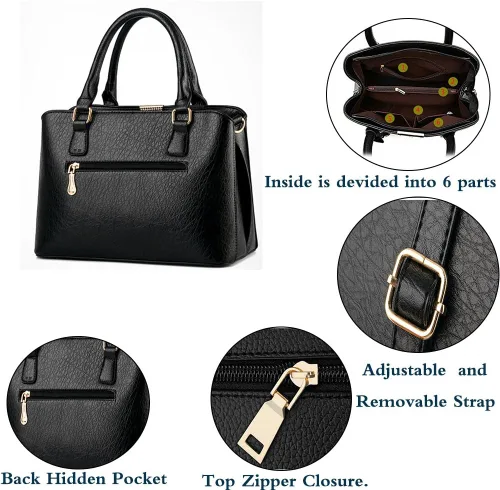 Vista 7 de Bolso de mano para mujer, bolso de mano con asa superior, bolso de hombro