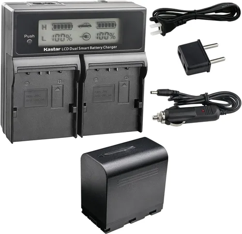 Vista 8 de Kastar SSL-JVC70 AC LCD Cargador rápido dual compatible con JVC GY-HM200U, GY-HM200HW, GY-HM200SP, GY-HM200SP Sports, GY-HM250 GY-HM250SP, GY-HM600