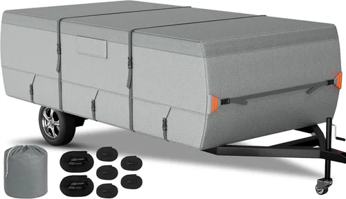 Vista 9 de 7 capas impermeables Pop Up Camper Tent Trailer Cover 8'-10