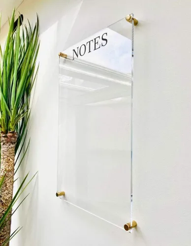 Vista 3 de Large Clear Acrylic Notes Board for wall Dry-Erase Message White Board Calendar Wall Mounted Office Home Family Organization Tools Must Haves