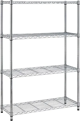 Vista 8 de BestOffice Estantería de Alambre Metálica Comercial Ajustable de Acero de 4 Niveles 36"x14"x54
