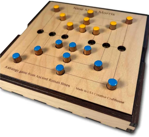 Vista 2 de Nine Mens Morris – Juego de estrategia de la antigua Roma. Versión premium hecha en Estados Unidos