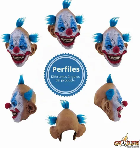 Vista 5 de Máscaras Ghoulish Máscara de Dammy el payaso para adultos, Multi
