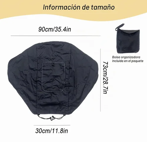 Vista 5 de Parasol universal para cochecito de bebé, cubierta opaca (0.0-19.7 ft) con visera de ventana de malla visible cubierta de toldo para detener