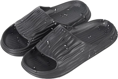 Vista 2 de Zapatos de ducha con agujeros de drenaje, se secan rápidamente, antideslizantes, para interiores, hogar, dormitorio, piscina, sandalias de playa