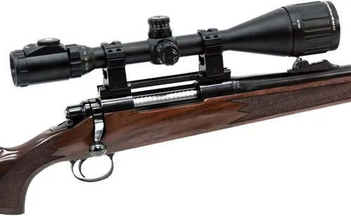 Vista 2 de UTG 6-24X50 1" Hunter Scope, AO, 36 colores Mil-punto, con anillos