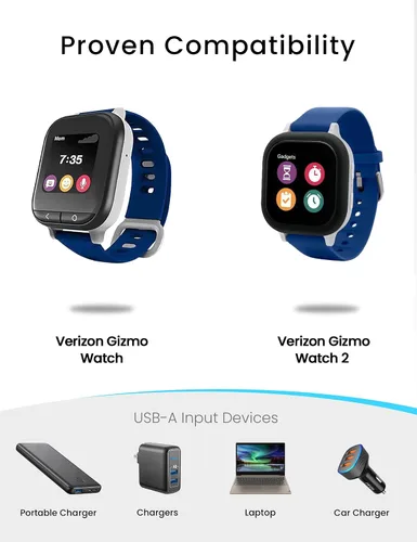 Vista 2 de Cargador compatible con el cable cargador de repuesto Gizmo Watch 3