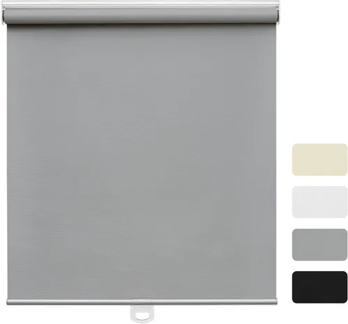 Vista 10 de Persianas enrollables sin cordón para ventana, persianas enrollables con aislamiento térmico enrollables para el hogar, oficina, sala de estar, Beige
