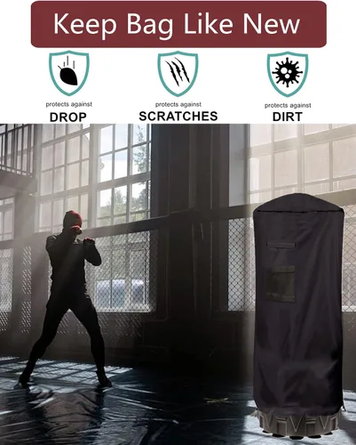 Vista 7 de Funda para saco de boxeo independiente, impermeable al aire libre, cubierta protectora para bolsa de boxeo