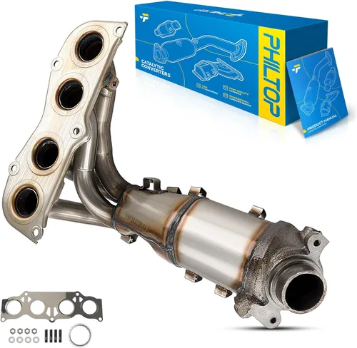Vista 61 de PHILTOP Convertidor Catalítico de Ajuste Directo para Murano 2009 2010 2011 2012 2013 2014 3.5L, Cáscara de Acero Inoxidable Aluminio 203-1010