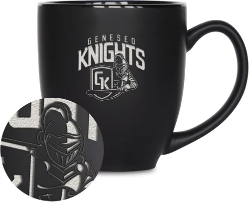 Vista 17 de Rico Industries - Taza de cerámica mate negra con grabado láser estándar de 15oz para NCAA (escuelas T & U) - Para bebidas calientes o frías
