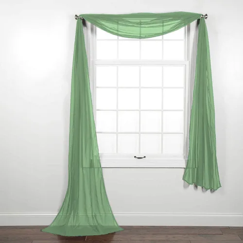 Vista 3 de Pañuelo Luxury Discount semitransparente para ventana, de color liso