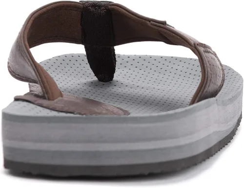 Vista 3 de MUK LUKS Chanclas Mason para hombre, color marrón