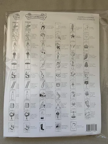 Vista 5 de Paquete de 2 Don Clemente Mexican Jumbo Loteria Set, 20 Tablas Grandes y 2 Barajas de Cartas Loteria Mexicana Jumbo Paquete de 20 Tablas