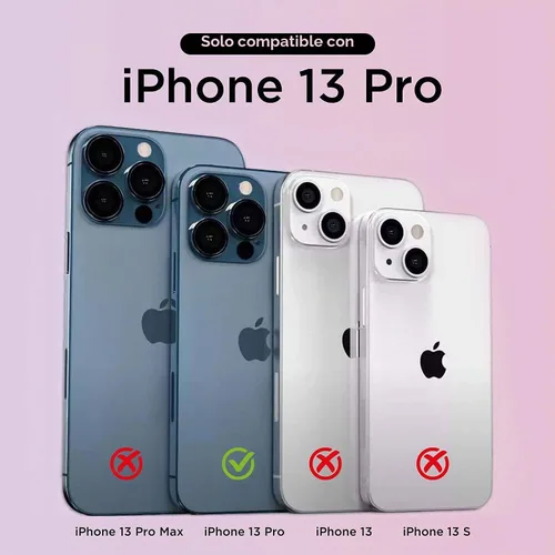 Vista 2 de Funda protectora para iPhone 13 Pro con tarjetero y ranura para tarjeta de crédito, color negro