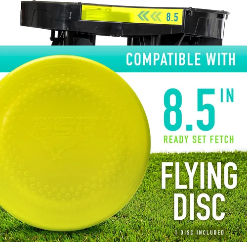 Vista 7 de Franklin Pet Supply Co. - Lanzador automático de discos para perros - Ready Set Fetch - Juguete lanzador portátil para perros - Funciona