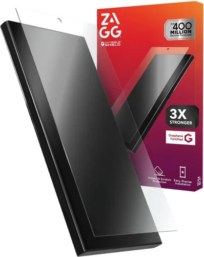 Vista 9 de ZAGG Glass+ - Protector de pantalla para Samsung Galaxy Z Flip7 (solo pantalla frontal), 3 veces más fuerte, resistente a los arañazos, resistente a