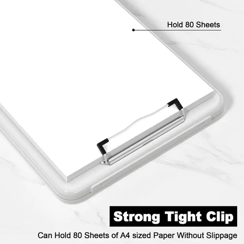 Vista 4 de Hongri Portapapeles con almacenamiento, 8.5 x 11 pulgadas, clip de enfermería, plegable para enfermeras, abogados, estudiantes, aula, oficina
