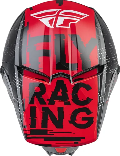 Vista 3 de Fly Racing F73-3490YS Kinetic Scan Casco Juvenil Negro/Rojo Ys