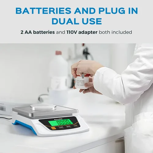Vista 5 de Bonvoisin Báscula Digital con Precisión de 0.1 Gramo, Escala de Laboratorio Científica Digital de 6000g para Laboratorio, Pesaje de Joyería