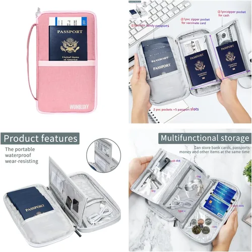 Vista 5 de Soporte para pasaporte, Rosado, Multifunción