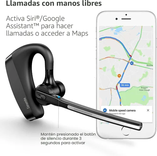Vista 4 de Conambo Auriculares Bluetooth 5.2 con CVC8.0 Dual Mic Cancelación de Ruido Auricular Bluetooth 16Hrs Talktime Auriculares Inalámbricos para Camión