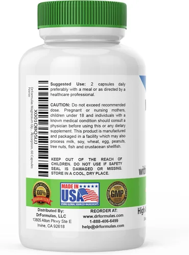 Vista 3 de DrFormulas Suplemento de glicinato de magnesio de 400 mg para mujeres, hombres y niños, suplemento con TRAACS quelatado Bisglicinato de magnesio