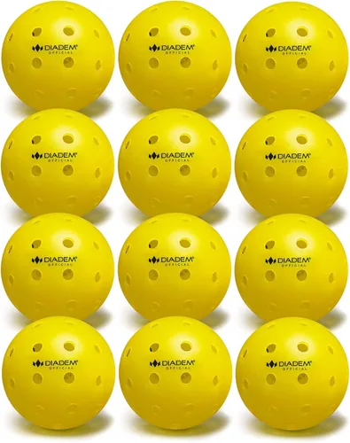 Vista 13 de Diadem - Pelotas de pickleball para exteriores Pelota de torneo aprobada por USAPA - Molde sin costuras de 40 agujeros - Rebote duradero, rápido