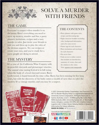 Vista 10 de Murder Mystery Party, A Taste for Wine & Murder, Murder Mystery Party Game to Host Your Own Murder Mystery Night