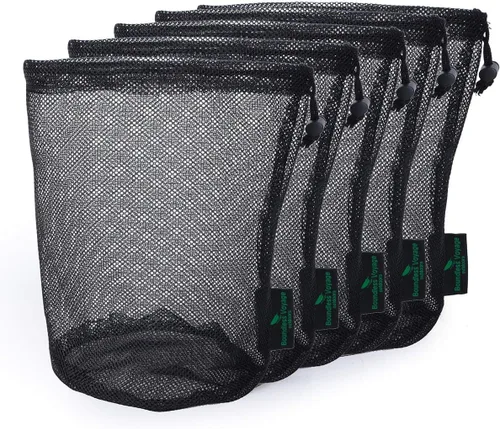 Vista 9 de Bolsa de malla de nylon 5pcs bolsa de viaje bolsa de equipo deportivo BVP01, Negro BVP04, L, Viajar