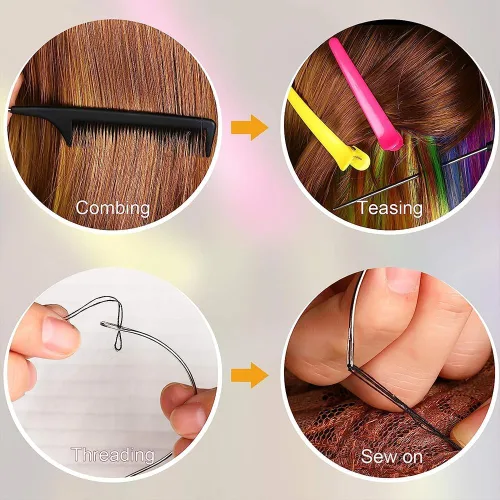 Vista 9 de GlamorDove 1500 yardas/rollo de hilo de nylon consolidado Kit de herramientas de hilo de coser a mano Hilo de unión de nylon Kit de herramientas