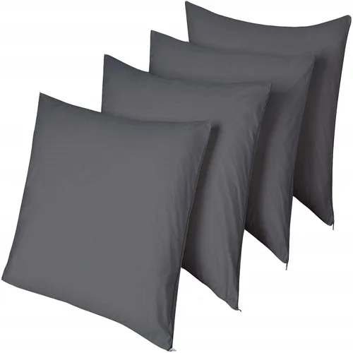 Vista 5 de Paquete de 4 protectores de almohada impermeables estándar de 20 x 26 pulgadas, cremallera suave, juego de fundas silenciosas Azul