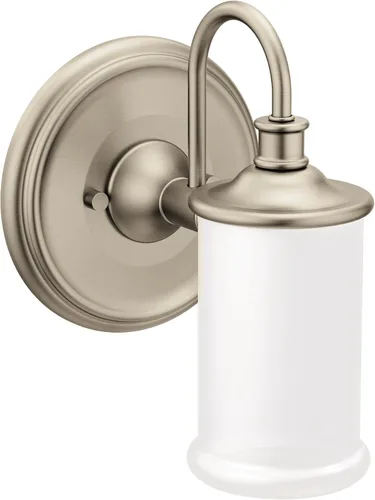 Vista 5 de Moen YB6461ORB Belfield - Accesorio de tocador de baño de doble montaje con 1 luz con vidrio esmerilado, bronce aceitado