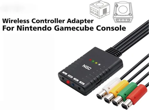 Vista 4 de Adaptador de controlador inalámbrico para Gamecube, profesional para convertidor de mango GC para Wii para Switch Pro para PS5 para PS4 para Xbox