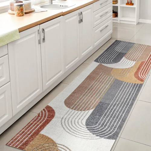 Vista 15 de JONATHAN Y Alfombra de interior lavable a máquina color crema/multi 3X5 pies, estampado de algas abstracto glam botánico para sala de estar