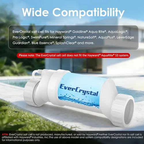 Vista 3 de Celda de sal para piscina, se adapta a células de sal Hayward T-3, célula generador de cloro para piscinas de agua salada, piscinas enterradas