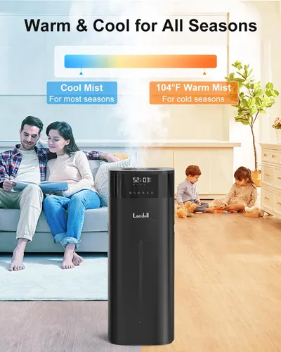Vista 3 de Lacidoll Humidificador de niebla cálida y fría para habitación grande, humidificadores de 5.3 galones/20 litros para el hogar de 2500 pies