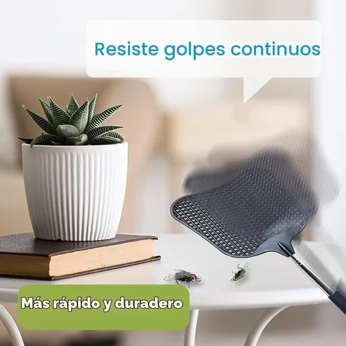 Vista 5 de Juego de Matamoscas de Servicio Pesado, con Mangos Extensibles Telescópicos de Acero Inoxidable Duraderos, para Hogar, Aula, Interior Exterior 2