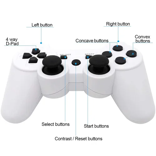 Vista 28 de Ceozon PS3 Controller Wireless 2 Pack Gamepad Compatible for PS3 Remote Joystick with Charging Cables Black and Black