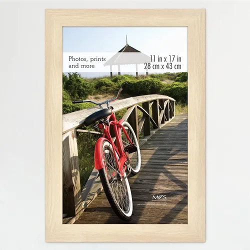 Vista 42 de MCS Marco para póster con estilo de museo, 11 x 17 pulgadas, madera de granero, vertical y horizontal, para colgar en la pared, marco grande