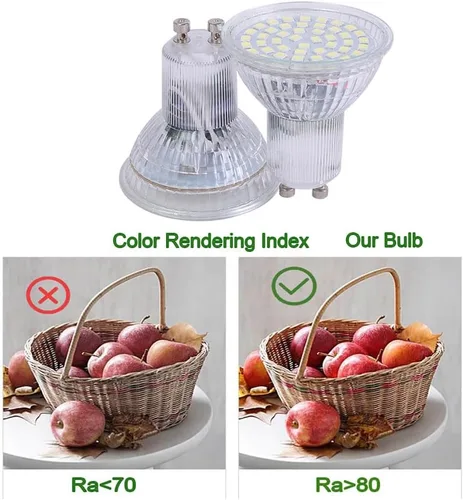 Vista 6 de Bombilla LED MR16 GU10 4W 85-265V 120V no regulable 6000K luz diurna blanca foco LED 35w reemplazo de bombilla halógena (blanco frío 6000k 6 piezas)