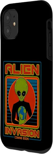 Vista 17 de Funda para iPhone 13 Pro Max Alien Invasion 1984 Tech Noir Distopía