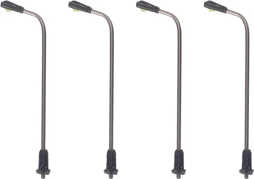 Vista 9 de MECCANIXITY Modelo ferroviario LED farol lámparas poste luces blancas 1/50 escala 7.9 in 7.87 pulgadas 3V, paquete de 4