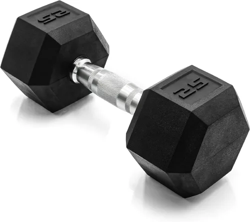 Vista 80 de CAP Barbell Peso de la mancuerna hexagonal recubierta, individual, 10-120 libras, múltiples opciones