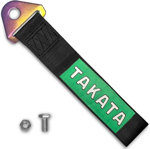 Vista 9 de Q1-TECH, Correa de remolque JDM – Cinturón de remolque de carreras deportivas, gancho de cuerda de tracción personalizado para parachoques delantero
