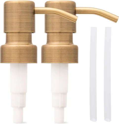 Vista 11 de Bombas dispensadoras de jabón y loción de acero inoxidable, reemplazo para tus botellas (negro mate, paquete de 2)