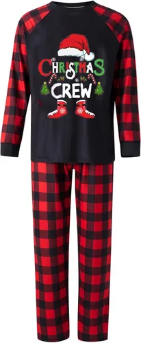 Vista 5 de LWXQWDS Pijamas de Navidad para la familia, conjuntos de pijamas de Navidad a juego para adultos, niños, bebés, perros, vacaciones, juego de ropa