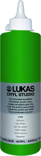 Vista 12 de Lukas CRYL Studio Artist - Pintura acrílica para artistas, Alizarín Carmesí, botella de 250 ml - Pinturas acrílicas de alto pigmento para pintar